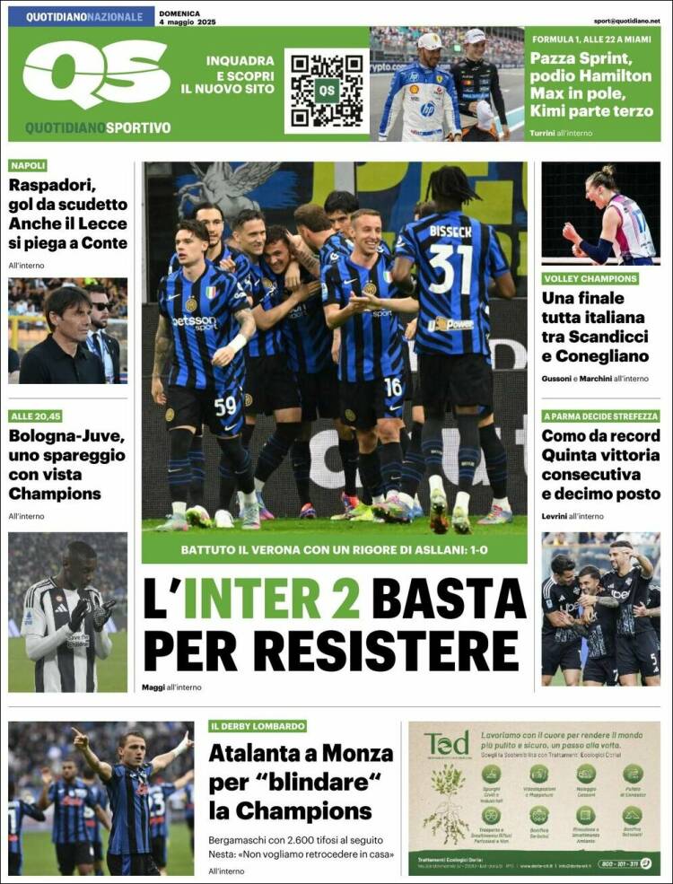 Portada de Quotidiano Sportivo (Italia)