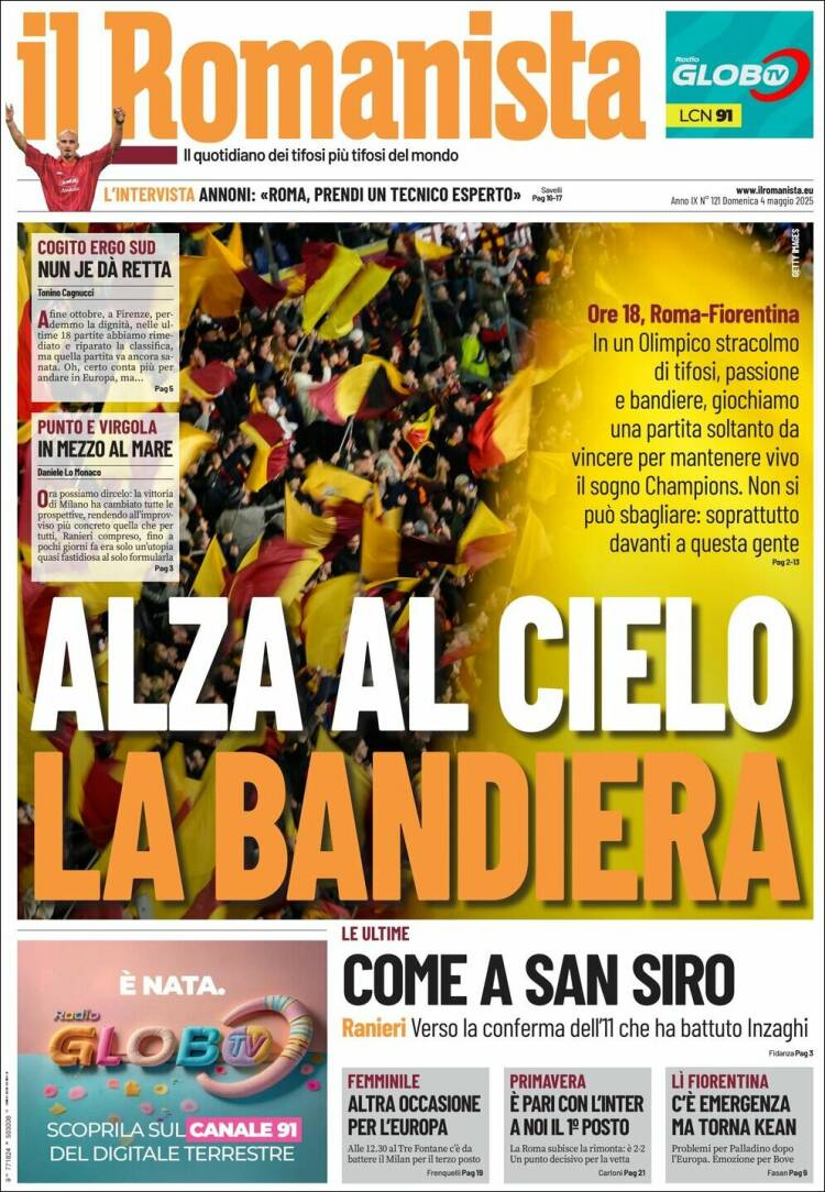 Portada de Romanista (Italia)