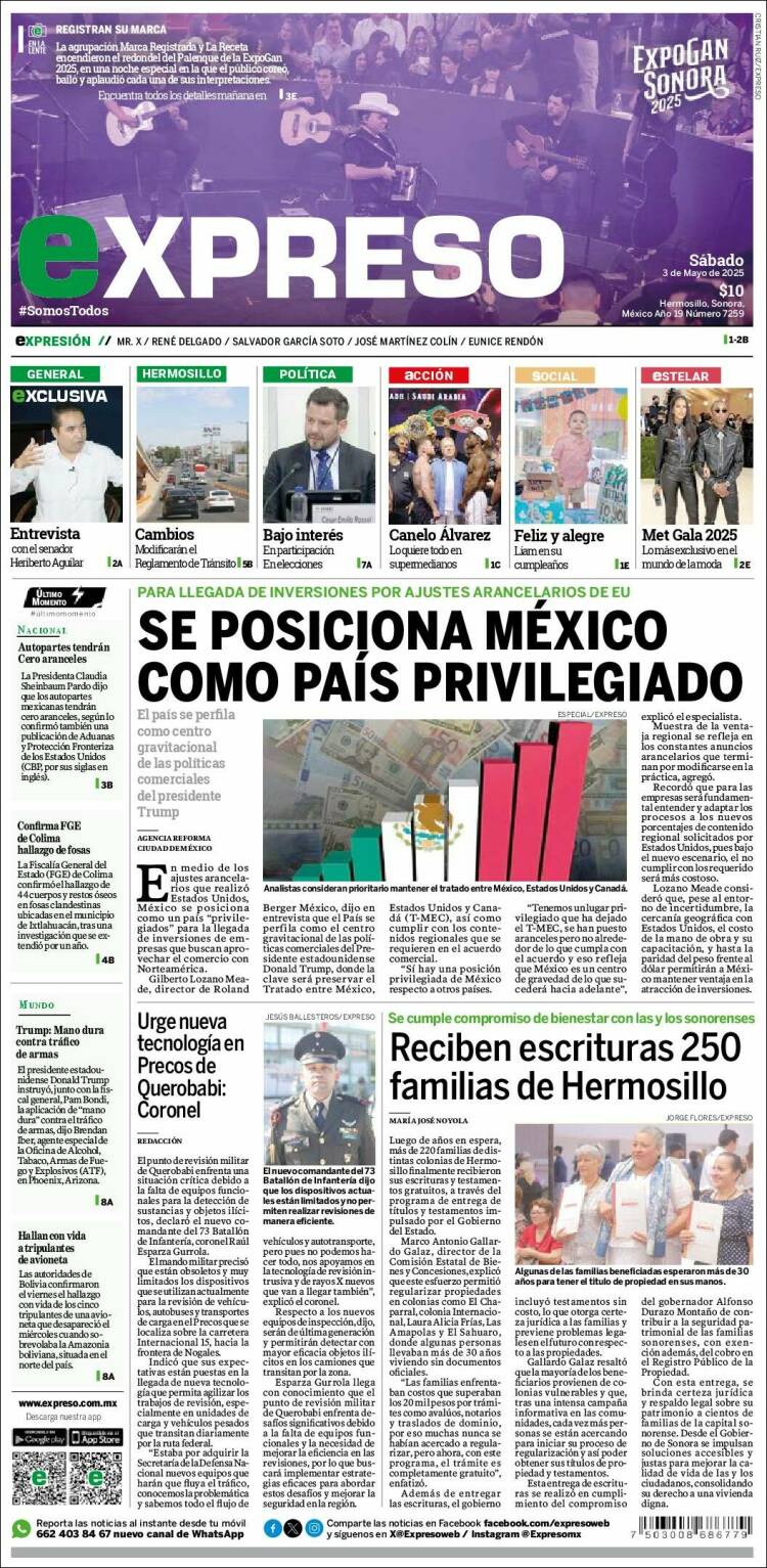 Portada de Expreso (México)