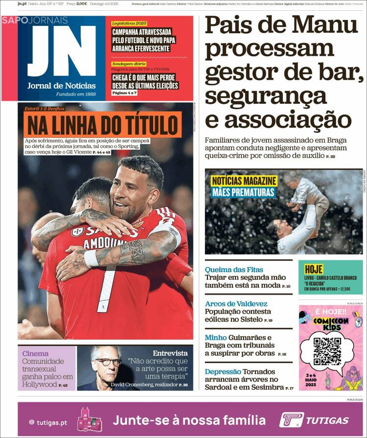 Portada de Jornal de Notícias (Portugal)