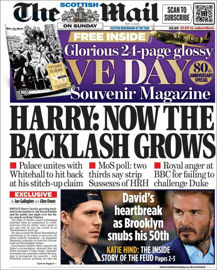 Portada de Scottish Daily Mail (United Kingdom)