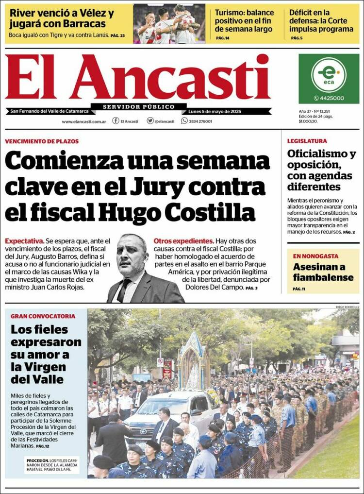 Portada de El Ancasti (Argentina)