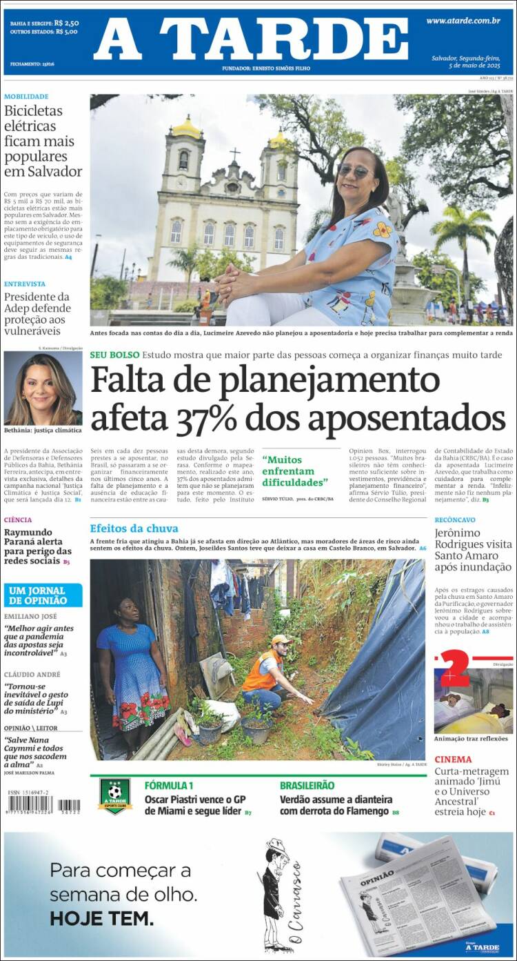 Portada de Diário A Tarde (Brasil)