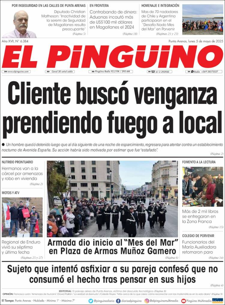 Portada de El Pingüino (Chile)