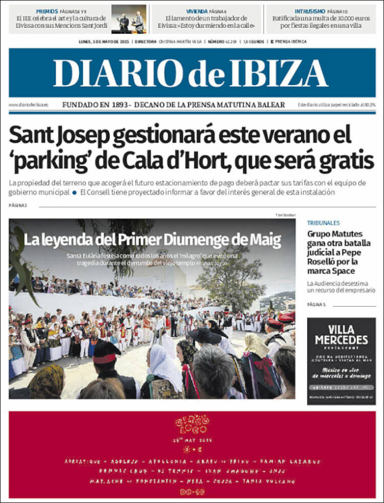 Portada de Diario de Ibiza (España)