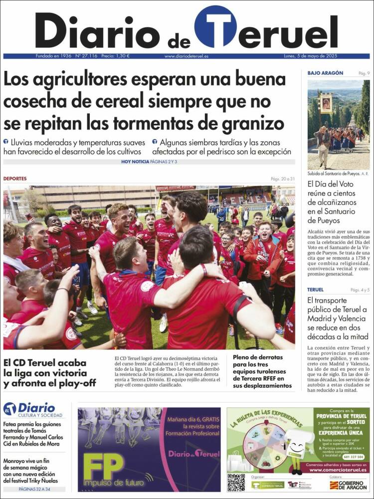 Portada de Diario de Teruel (España)
