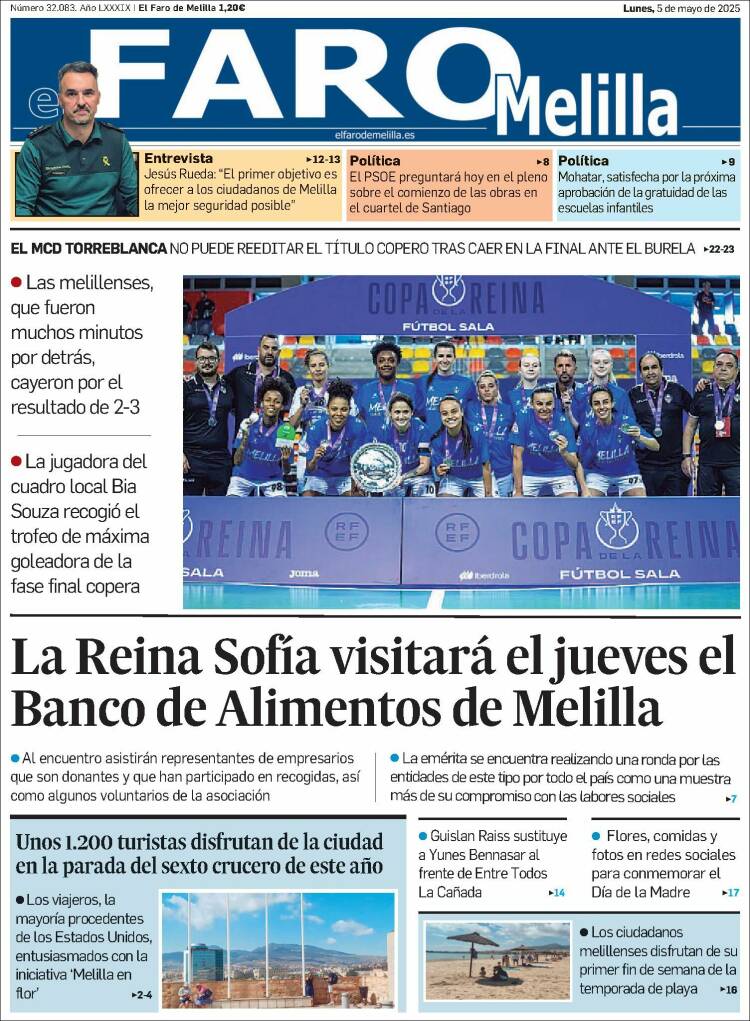 Portada de El Faro de Melilla (España)