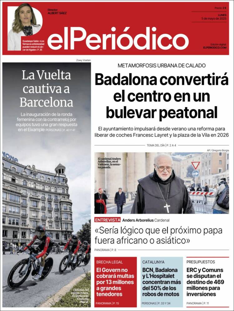 Portada de El Periódico (España)