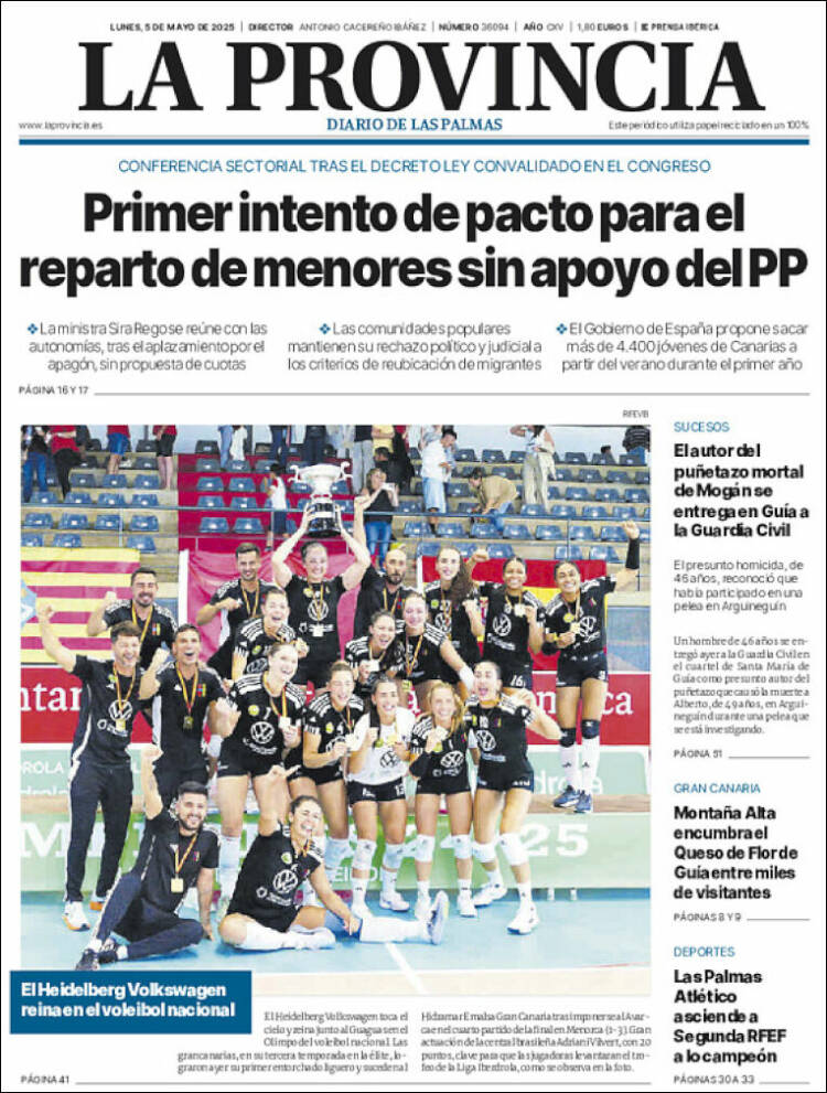 Portada de La Provincia (España)