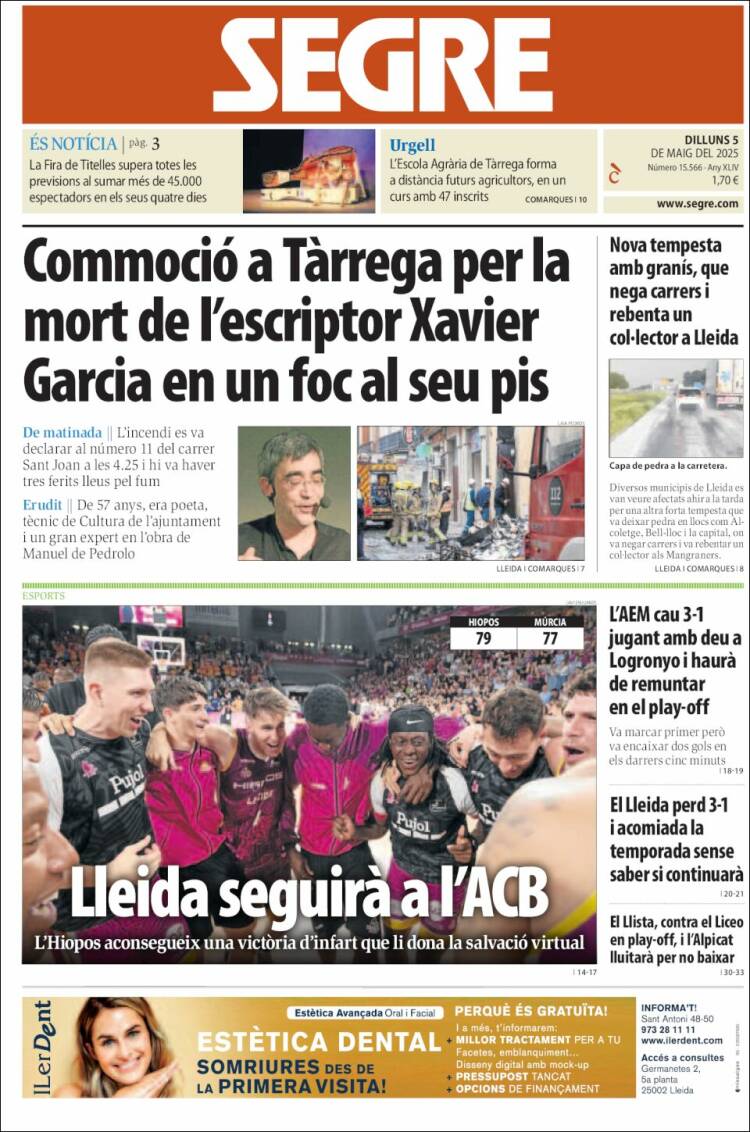 Portada de Segre (España)