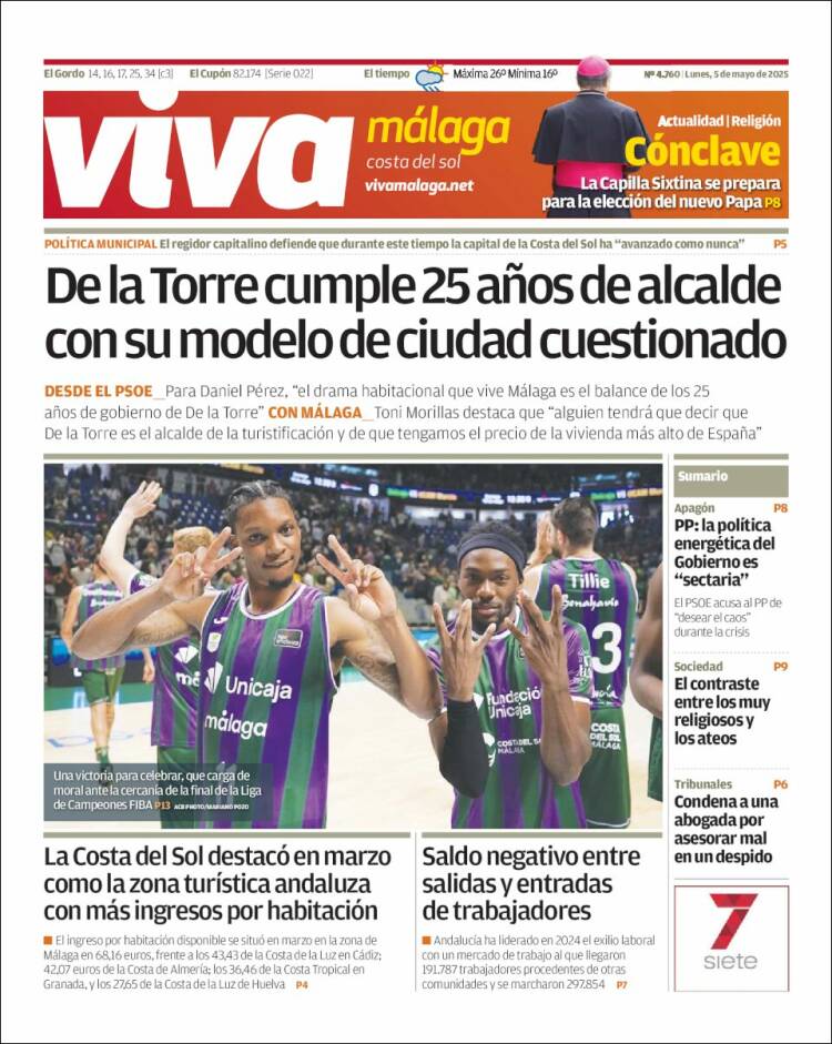 Portada de Viva Málaga (España)