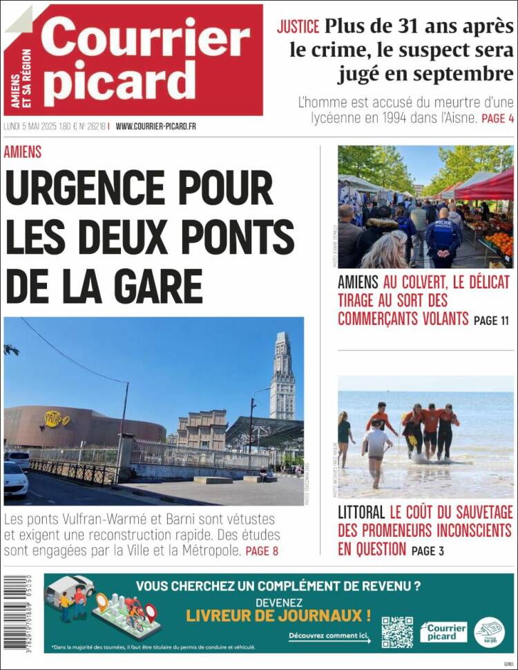 Portada de Courrier Picard (Francia)