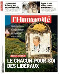 Portada de l'Humanite (Francia)