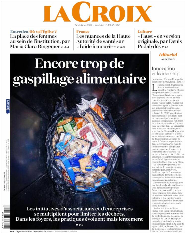Portada de La Croix (Francia)