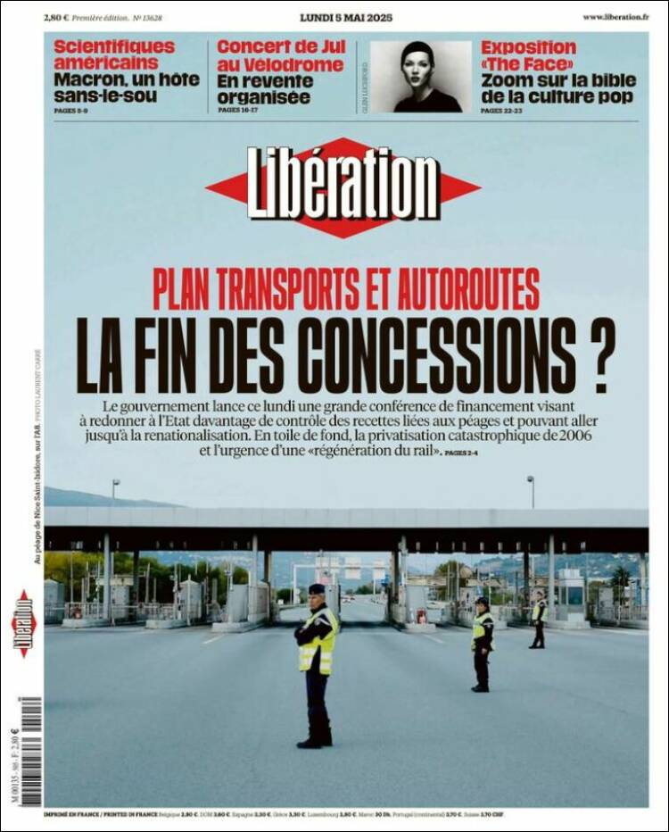 Portada de Libération (Francia)