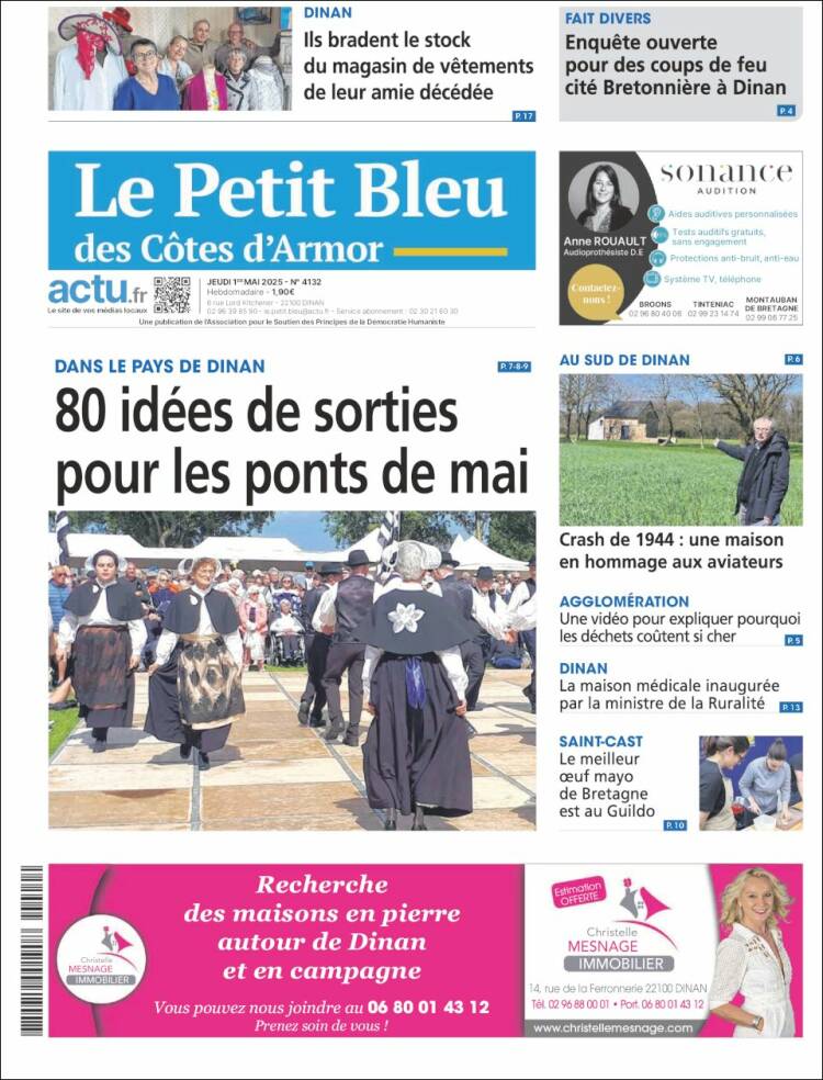 Portada de Le Petit Bleu (Francia)