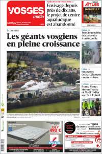 Portada de Vosges Matin (Francia)