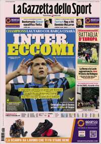 Portada de La Gazzetta dello Sport (Italia)