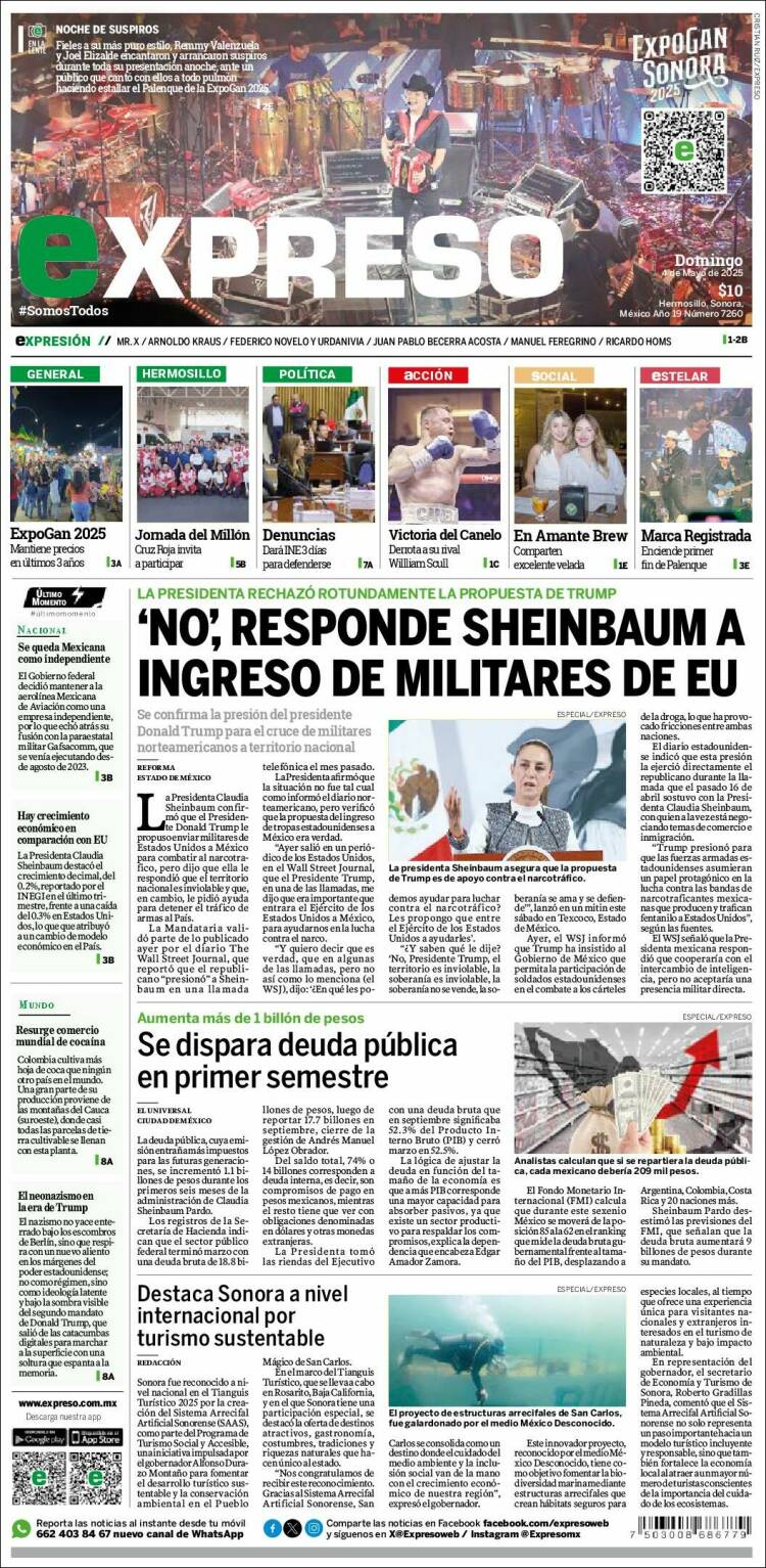 Portada de Expreso (México)
