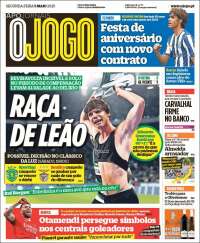 Portada de O Jogo (Portugal)