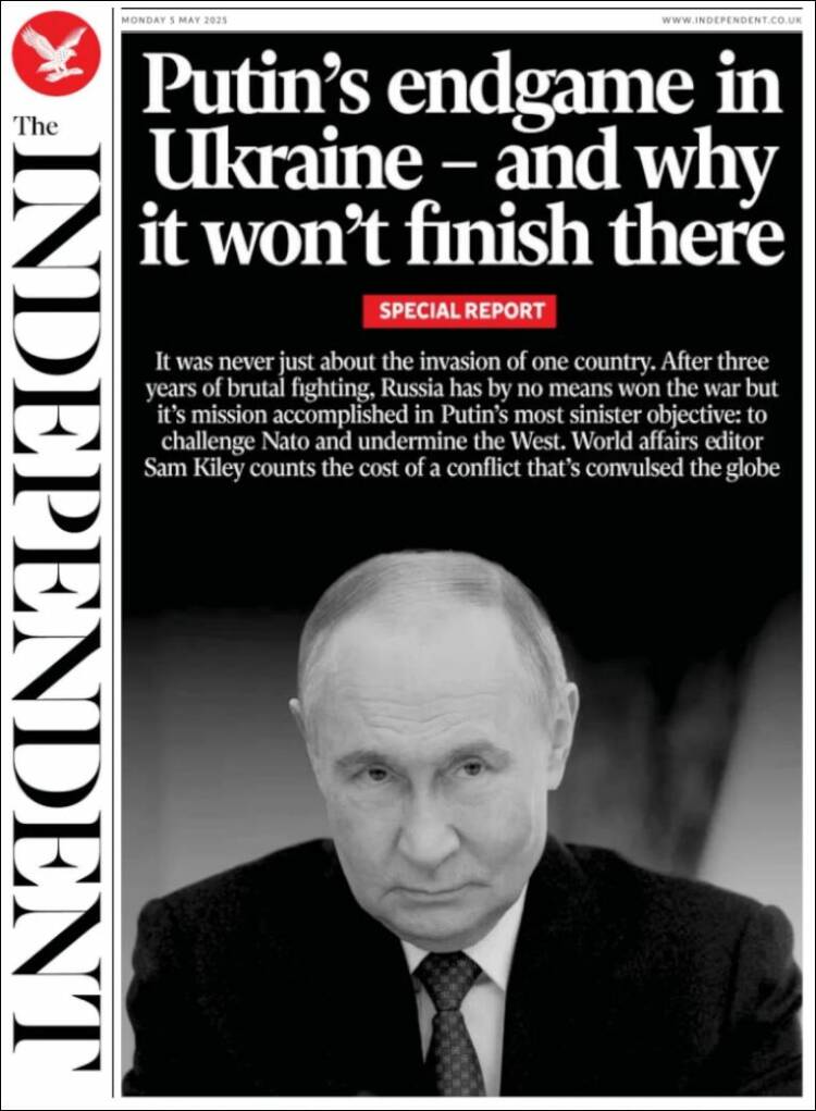 Portada de The Independent (Reino Unido)