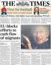 Portada de The Times (Reino Unido)