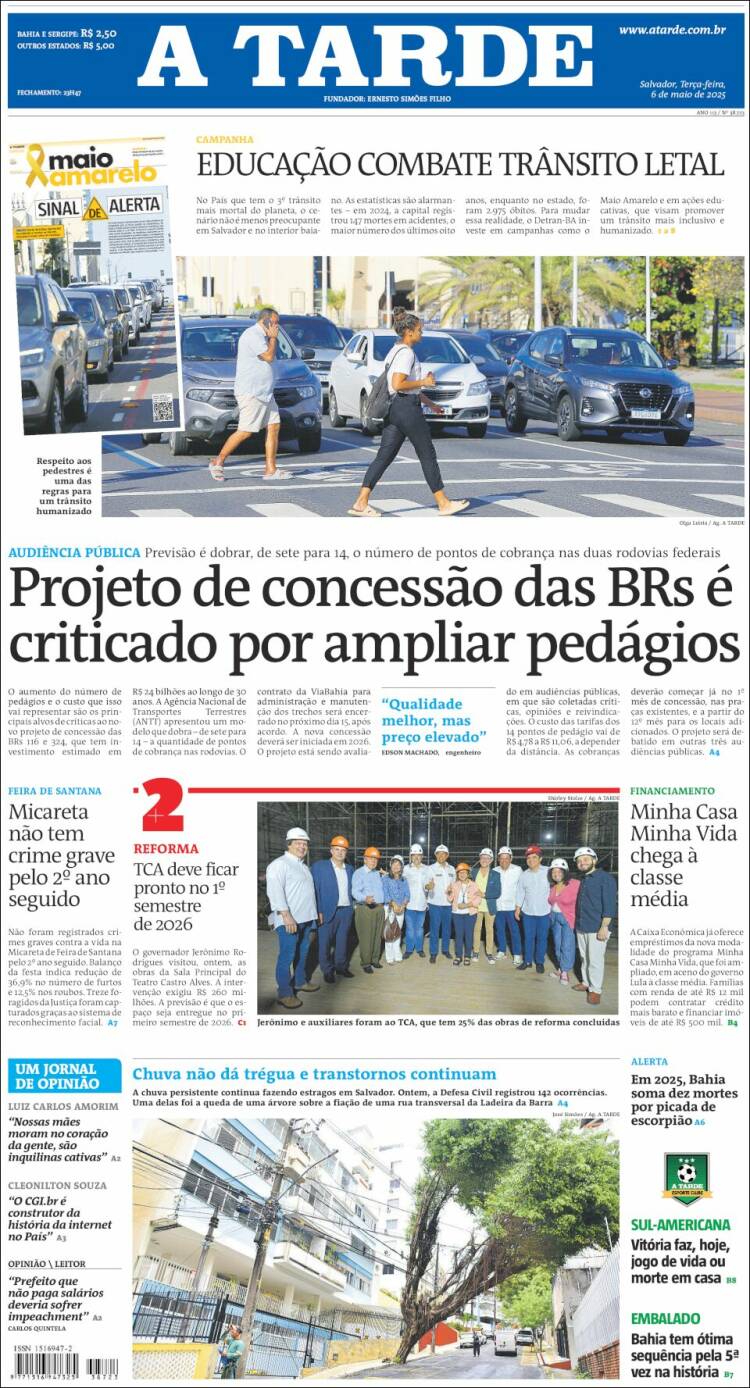 Portada de Diário A Tarde (Brasil)