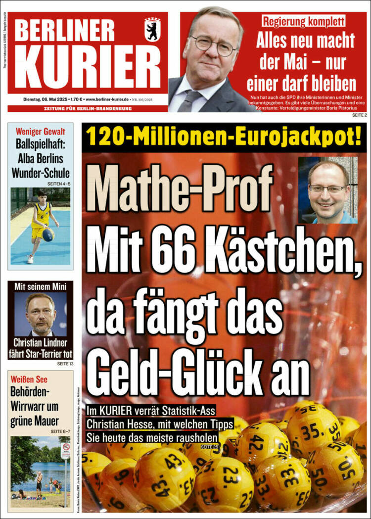 Portada de Berliner Kurier - Startseite BK (Alemania)