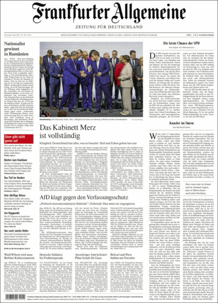 Portada de Frankfurter Allgemeine (Germany)