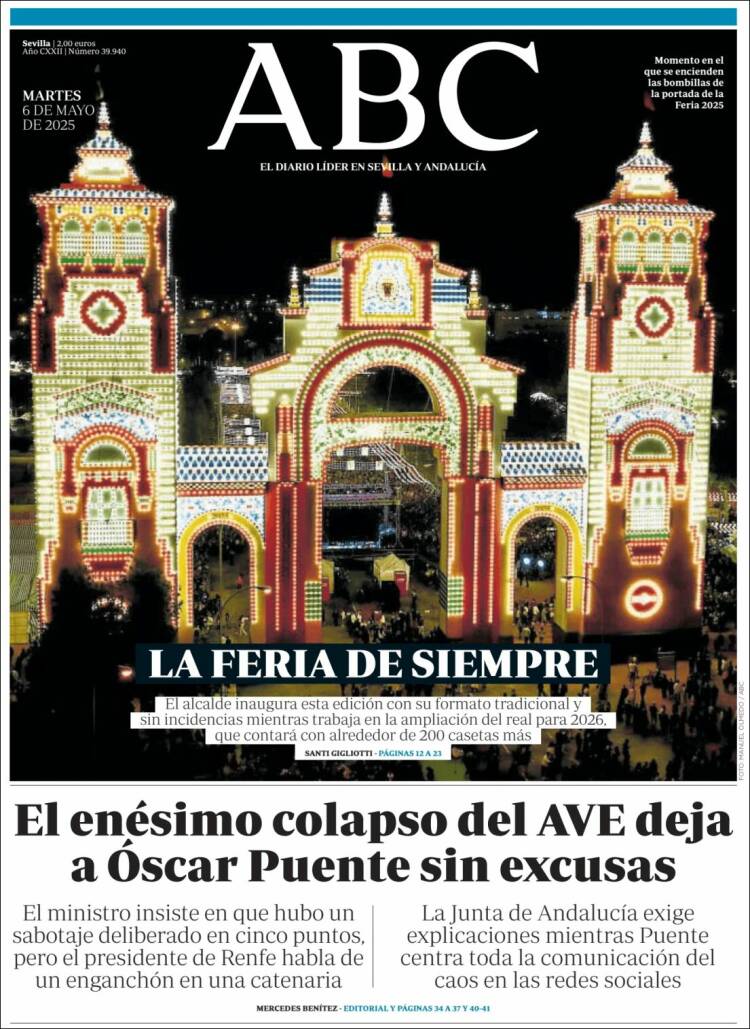 Portada de ABC - Sevilla (España)