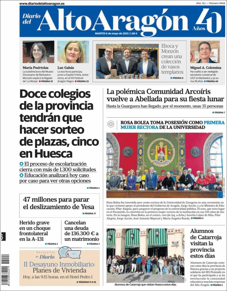 Portada de Diario del AltoAragón (España)