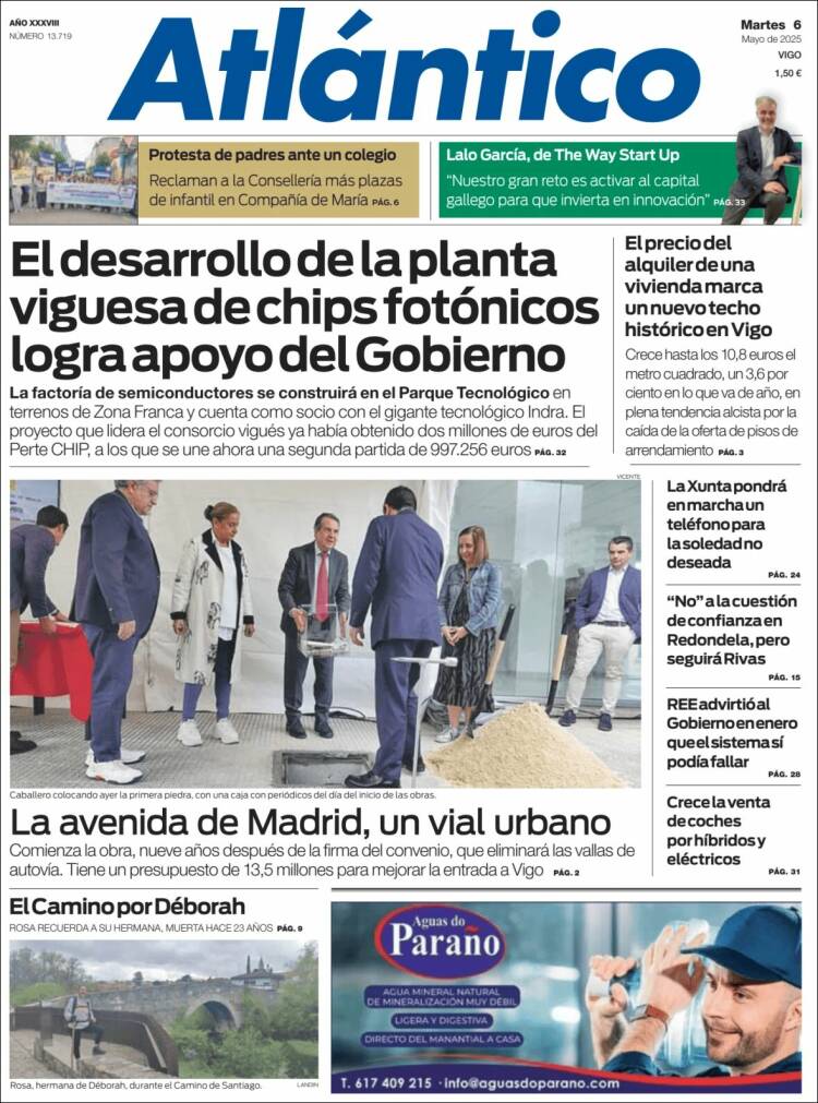 Portada de Atlántico Diario (España)