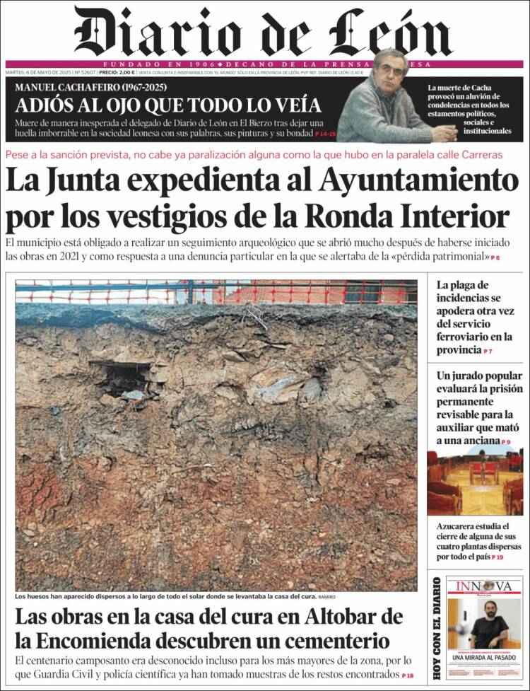 Portada de Diario de León (España)
