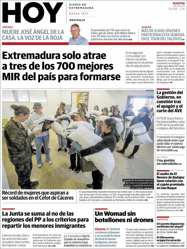 Portada de Hoy - Caceres (España)