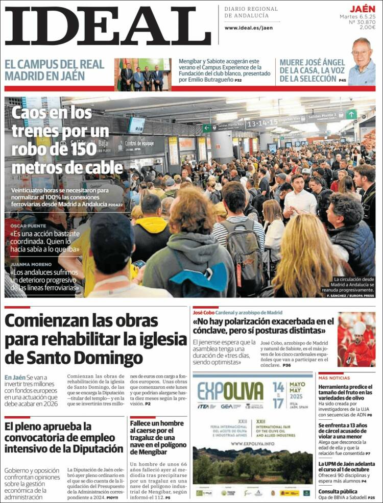 Portada de El Ideal de Jaén (España)