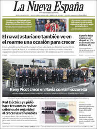 Portada de La Nueva España (España)