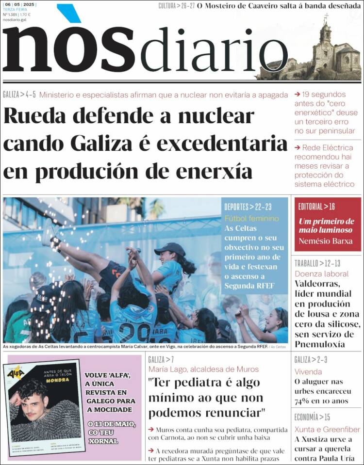 Portada de Nòs Diario (España)
