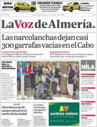 Portada de La Voz de Almería (España)