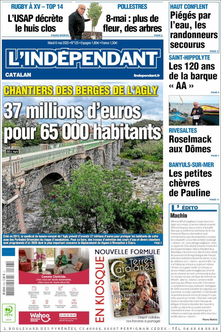 Portada de Le Indépendant (Francia)