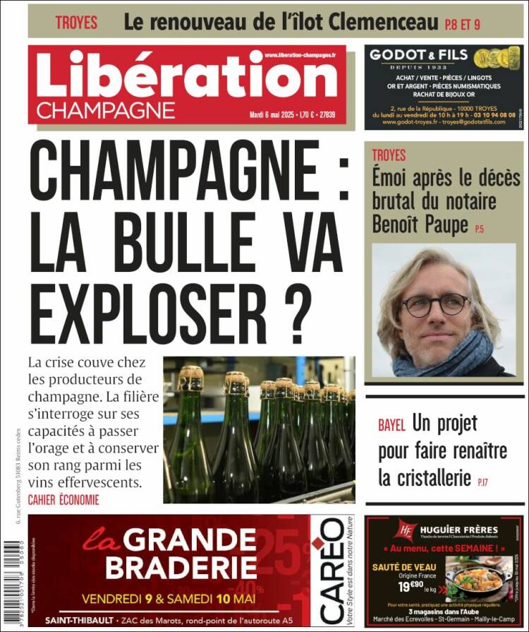 Portada de Libération Champagne (Francia)