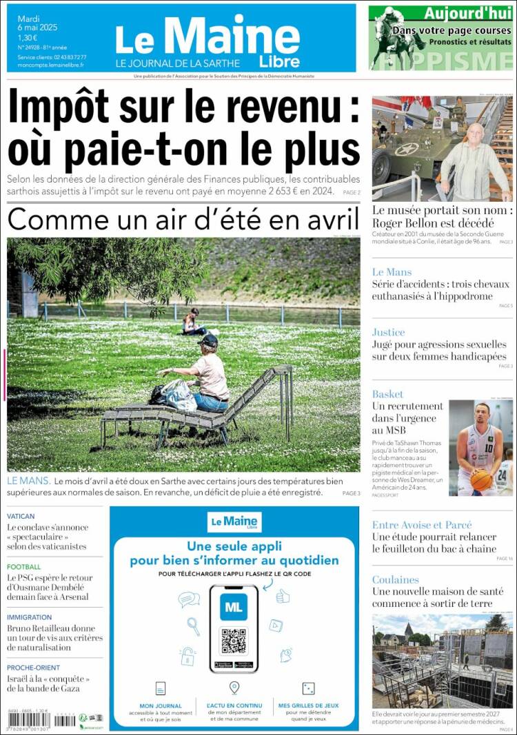 Portada de Le Maine Libre (France)