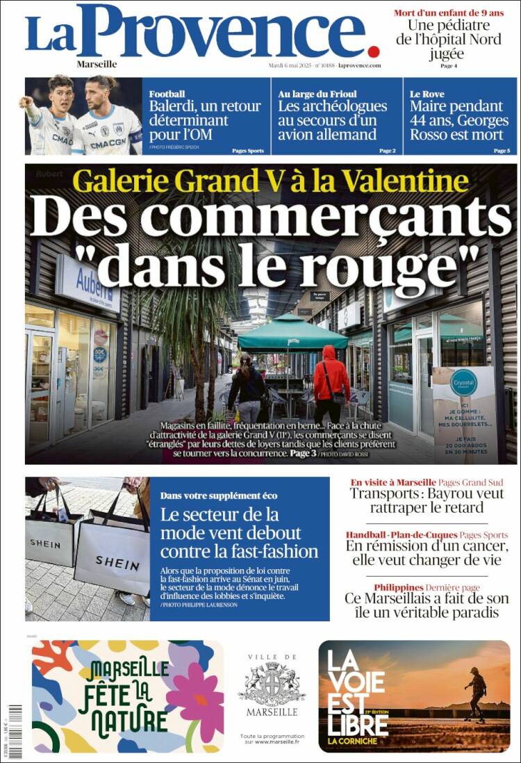 Portada de La Provence (Francia)