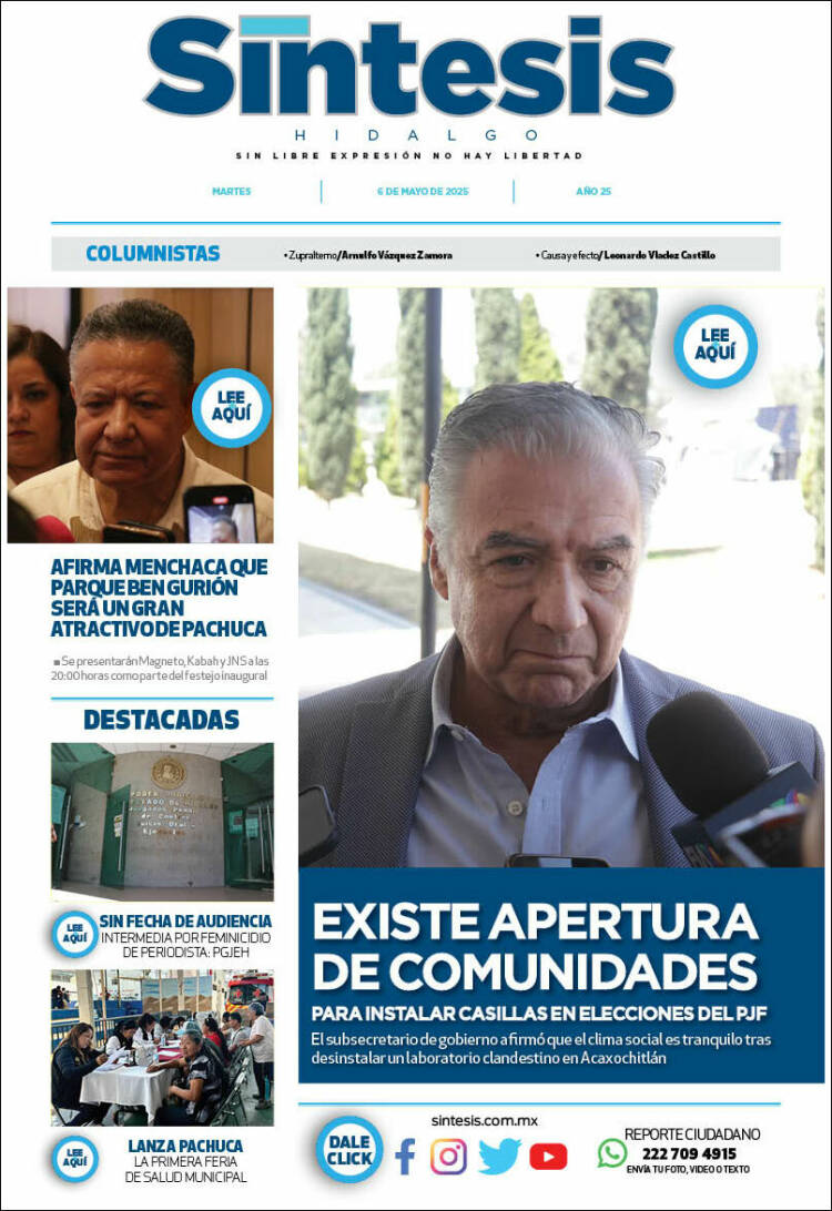 Portada de Sistesis - Hidalgo (México)