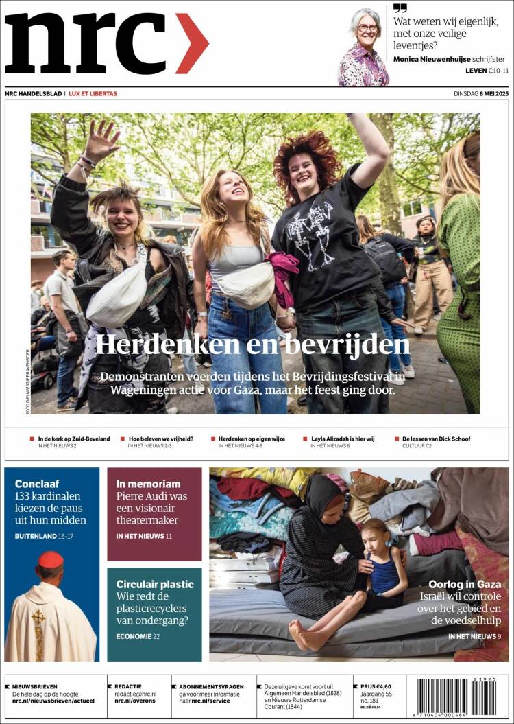 Portada de NRC Handelsblad (Países Bajos)