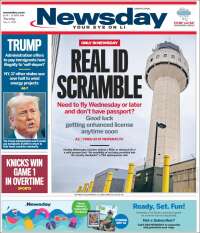 Portada de Newsday (USA)