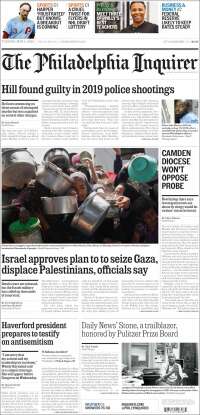 Portada de Philadelphia Inquirer (USA)