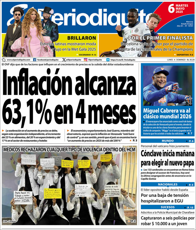 Portada de Periodiquito de Aragua (Venezuela)