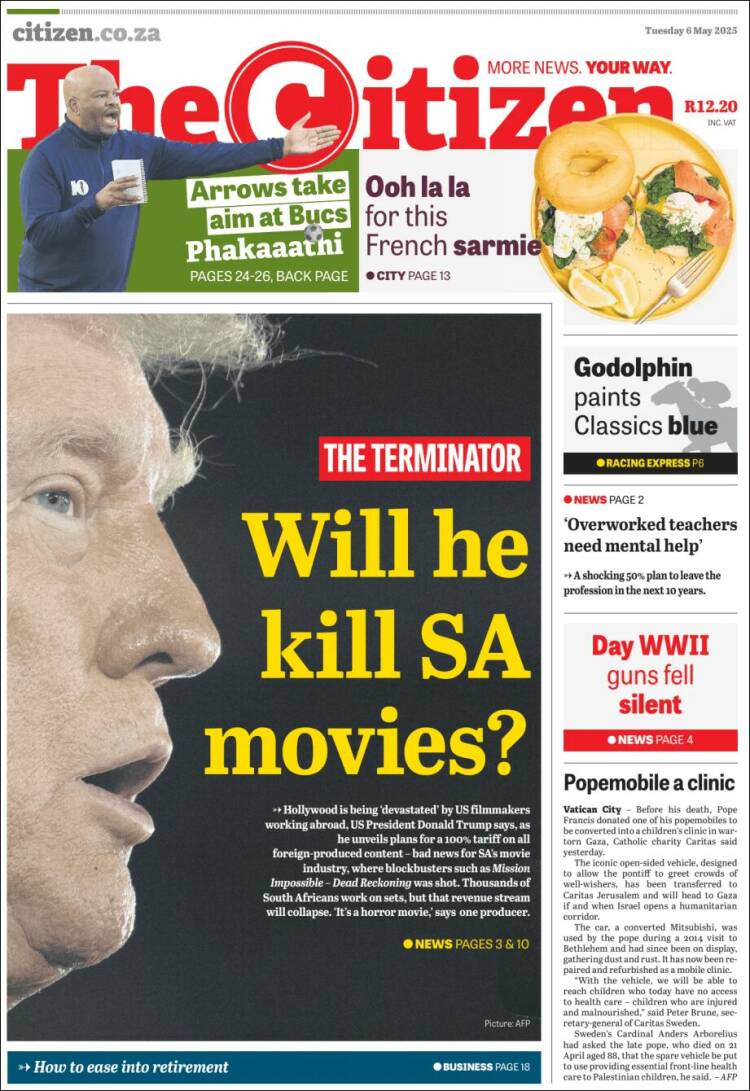 Portada de The Citizen (Sud&aacute;frica)