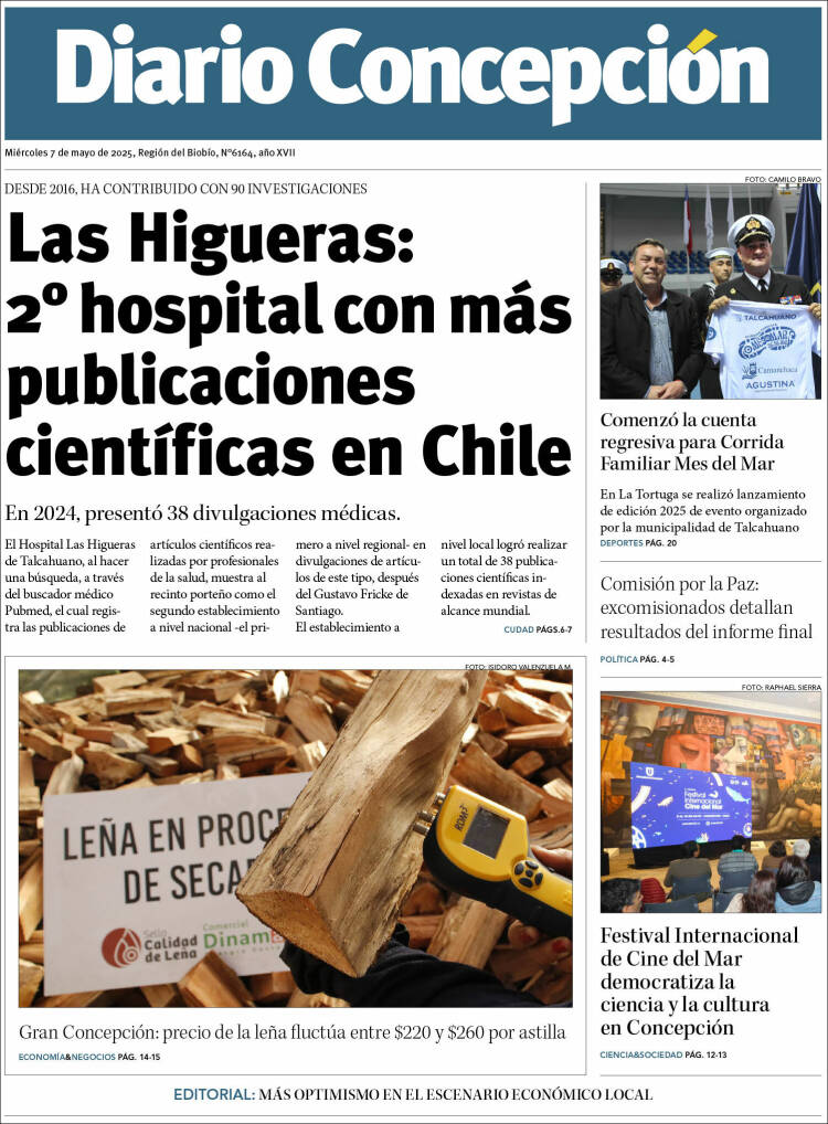 Portada de Diario de Concepción (Chile)
