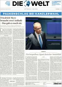 Portada de Die Welt (Germany)